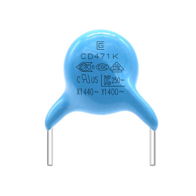 UL-zertifizierte 250VAC Y1 Sicherheit471K/400V Kondensator 2A-20A Nennstrom -40°C~85°C Betriebstemperatur