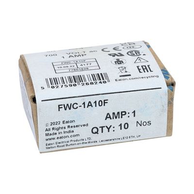 Ausgezeichnete Radfahrfähigkeit und Leistung Cramic Sicherung Eaton Bussmann 10 X 38 mm Ferrule Sicherung FWC-1A10F