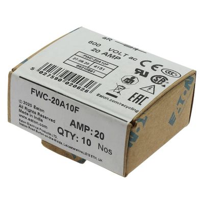 Ausgezeichnete Fahrradfähigkeit und Leistung Cramic Sicherung Eaton Bussmann 10 X 38 mm Ferrule Sicherung FWC-20A10F