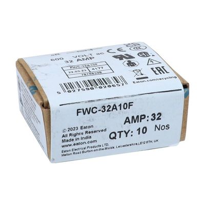 Ausgezeichnete Fahrradfähigkeit und Leistung Cramic Sicherung Eaton Bussmann 10 X 38 mm Ferrule Sicherung FWC-32A10F