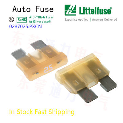 Fahrzeug-Littelfuse 7.5A Auto Blatt Sicherung Braun 32V Dc Mfr Teil Nr. 0287007.5.PXCN
